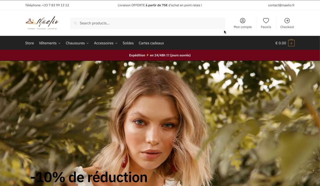 Maelio.fr – E-commerce Moda e Benessere