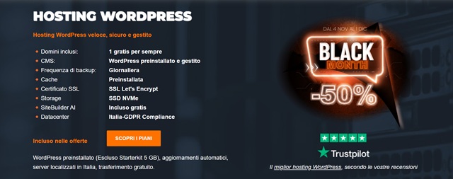 scopri le migliori offerte del black friday per hosting wordpress a meno di 2€. approfitta di piani veloci e affidabili per il tuo sito web a un prezzo imbattibile!
