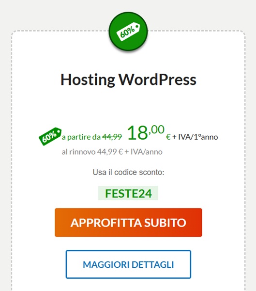scopri come ottenere un sito wordpress con uno sconto del 60% su aruba! approfitta di questa offerta imperdibile per creare il tuo sito web professionale facilmente e a un prezzo conveniente.