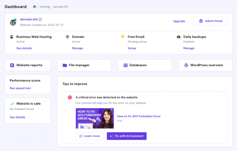 scopri il miglior hosting per wordpress con tecnologia ai. ottimizza le prestazioni del tuo sito, migliora la sicurezza e sfrutta la potenza dell'intelligenza artificiale per gestire il tuo contenuto in modo semplice e veloce.