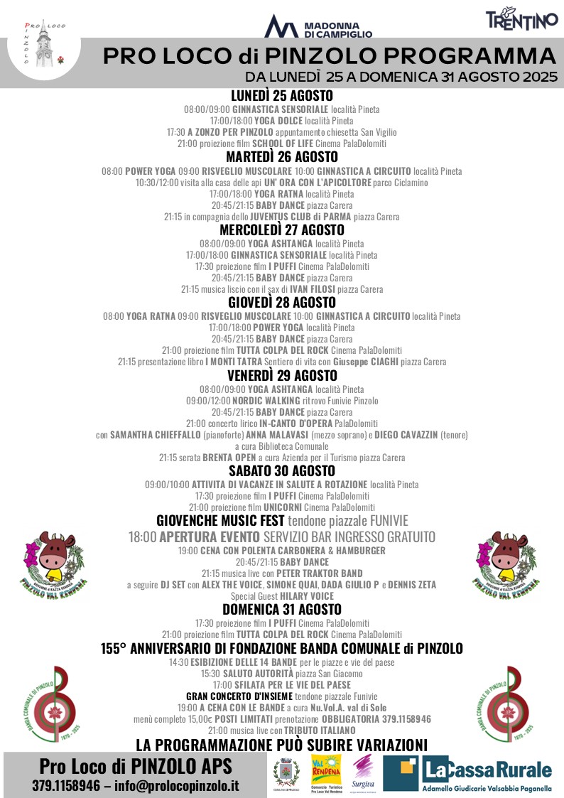 scopri il programma settimanale dal 30 settembre al 3 ottobre 2025: eventi, appuntamenti e attività imperdibili per ogni giorno della settimana. pianifica il tuo tempo e resta aggiornato sulle novità!