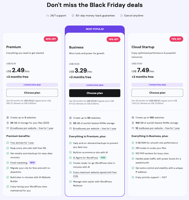 scopri le offerte black friday di hostinger con sconti imperdibili su hosting, website builder e vps. approfitta subito per migliorare la tua presenza online a prezzi vantaggiosi!