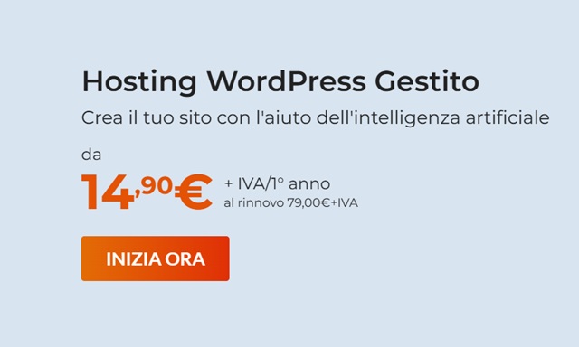 scopri l'offerta hosting wordpress aruba a soli 11,90€: prestazioni elevate, sicurezza garantita e supporto dedicato per il tuo sito web.