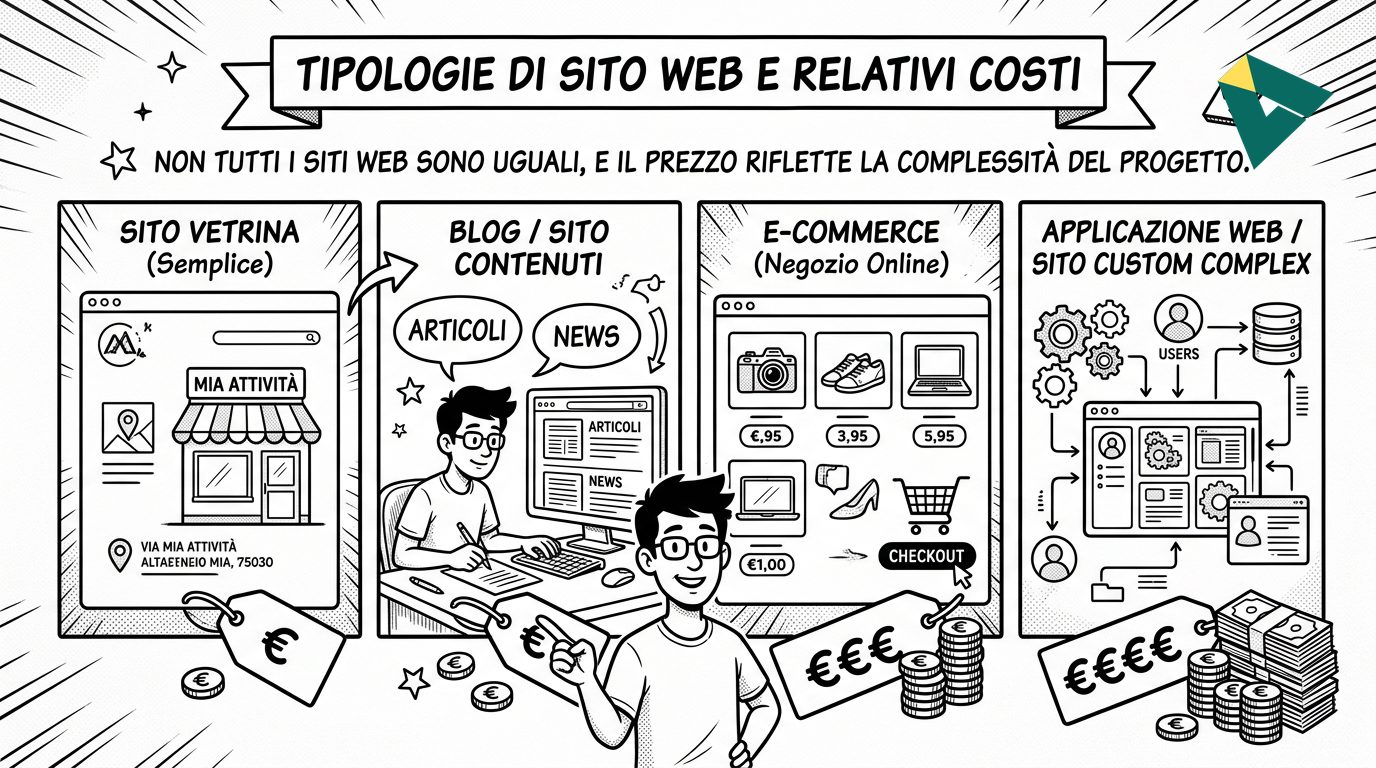 Tipologie di Sito Web e Relativi Costi - Ikwaba