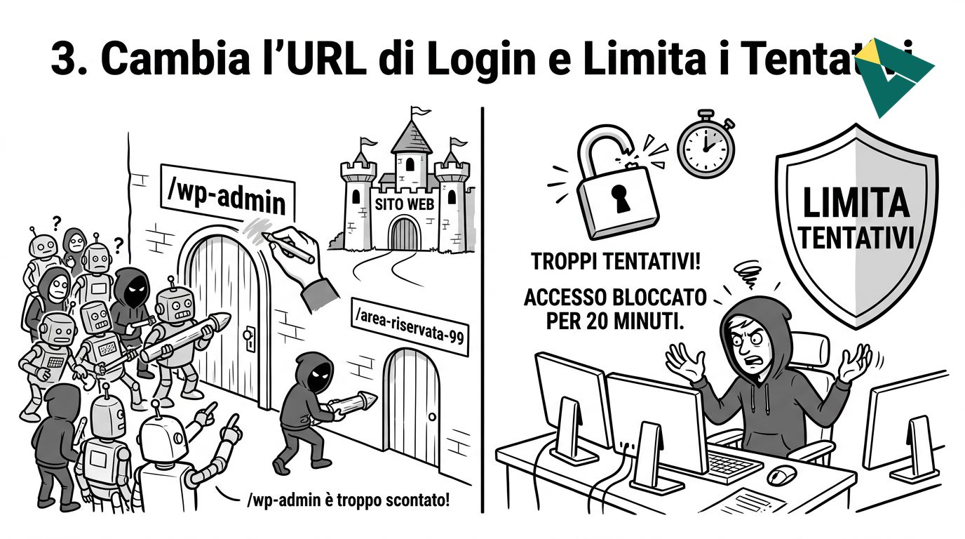 3. Cambia l’URL di Login e Limita i Tentativi - Ikwaba