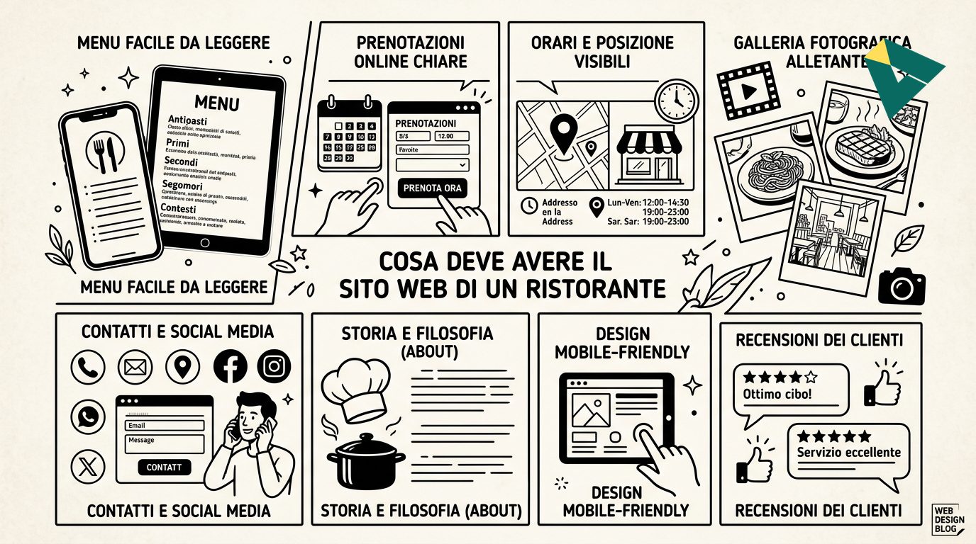 Cosa Deve Avere il Sito Web di un Ristorante - Ikwaba