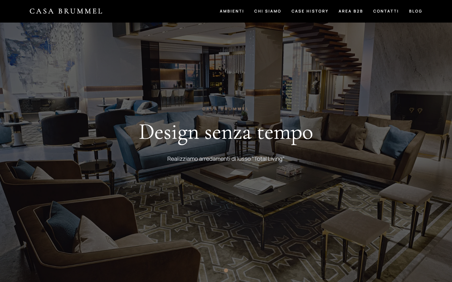 Casa Brummel - Homepage Design Senza Tempo
