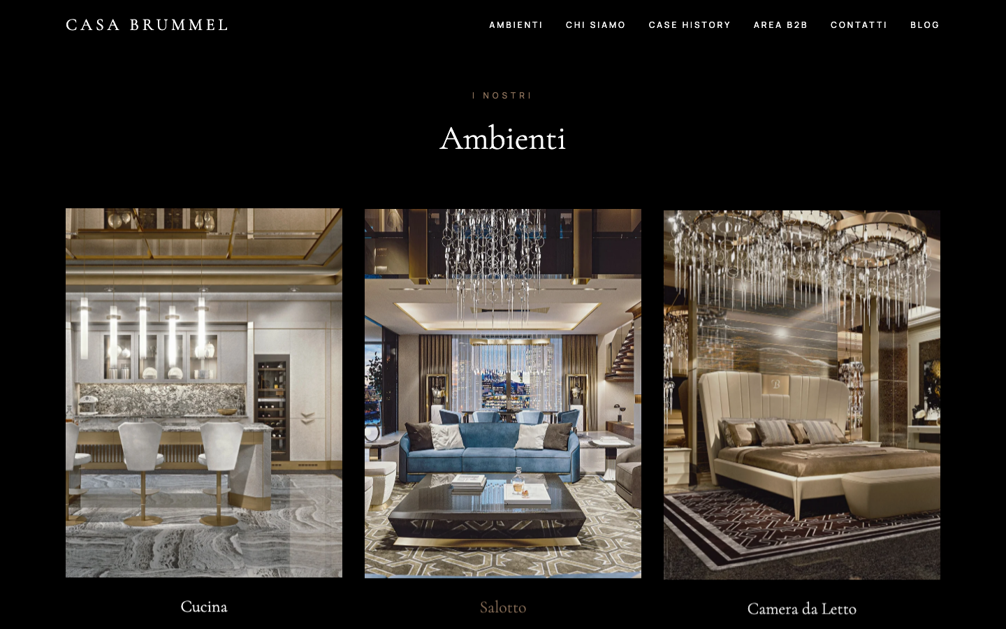 Casa Brummel - Ambienti: Cucina, Salotto, Camera da Letto