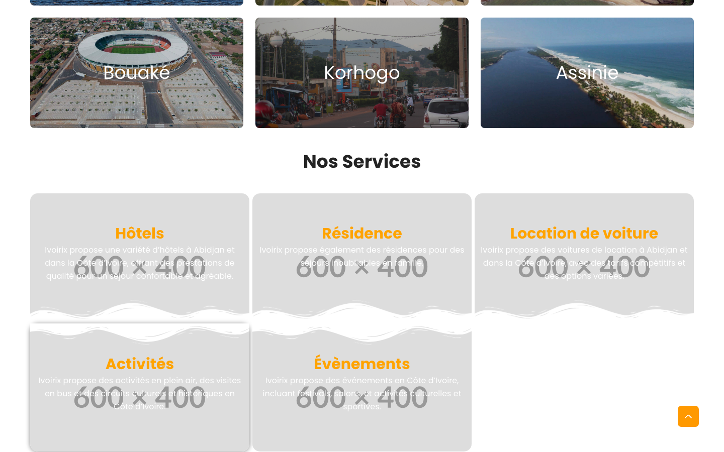 Ivoirix - Destinazioni e Servizi