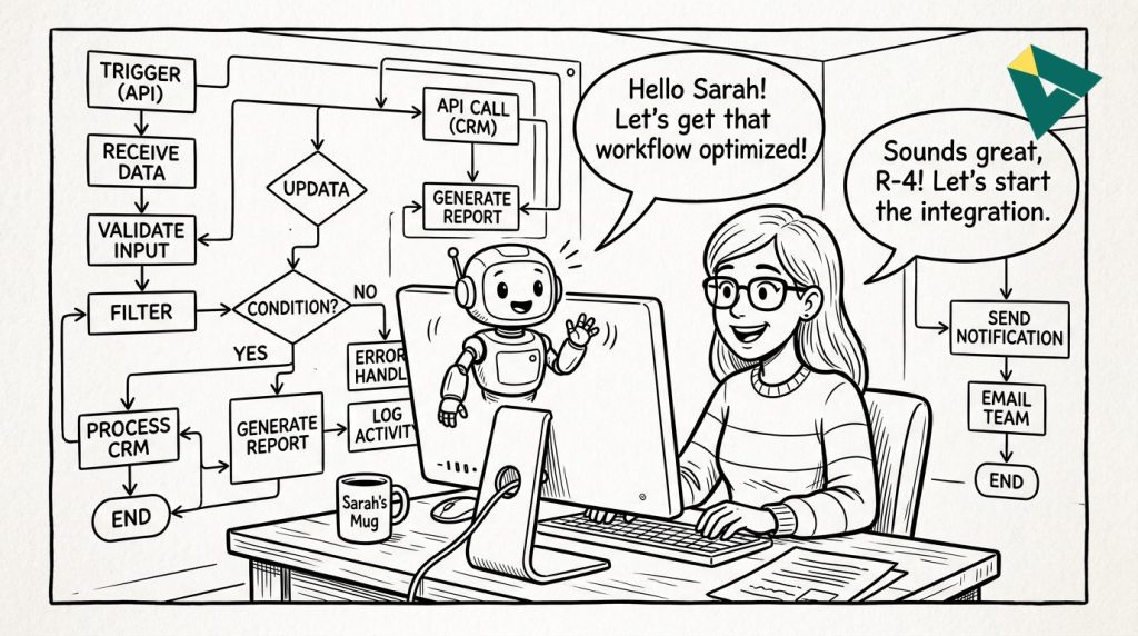 Chatbot AI e automazione